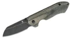 KIV3504C1 Couteau Kizer Guru Black Micarta Lame Sheepsfoot Acier 154CM IKBS - Livraison Gratuite