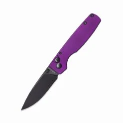 KIV3605C4 Couteau Kizer Original Purple Lame Acier 154CM Button Lock - Livraison Gratuite