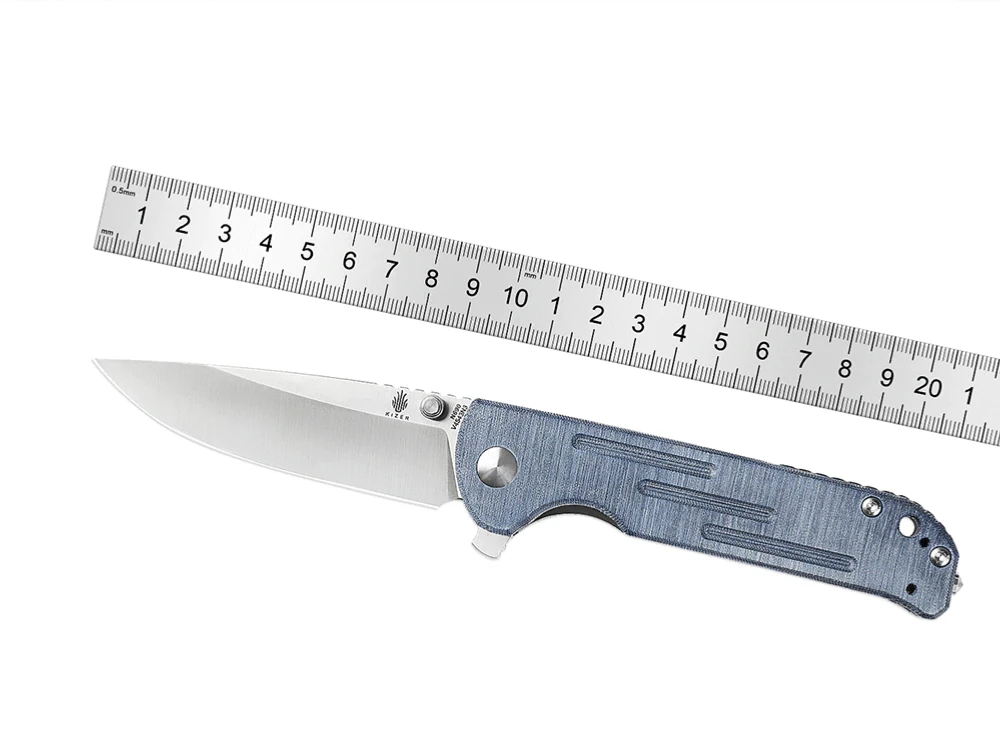 KIV4543N3 Couteau Kizer Justice Denim Micarta Lame Acier N690 Satin - Livraison Gratuite 3 KIV4543N3 Couteau Kizer Justice Denim Micarta Lame Acier N690 Satin - Livraison Gratuite