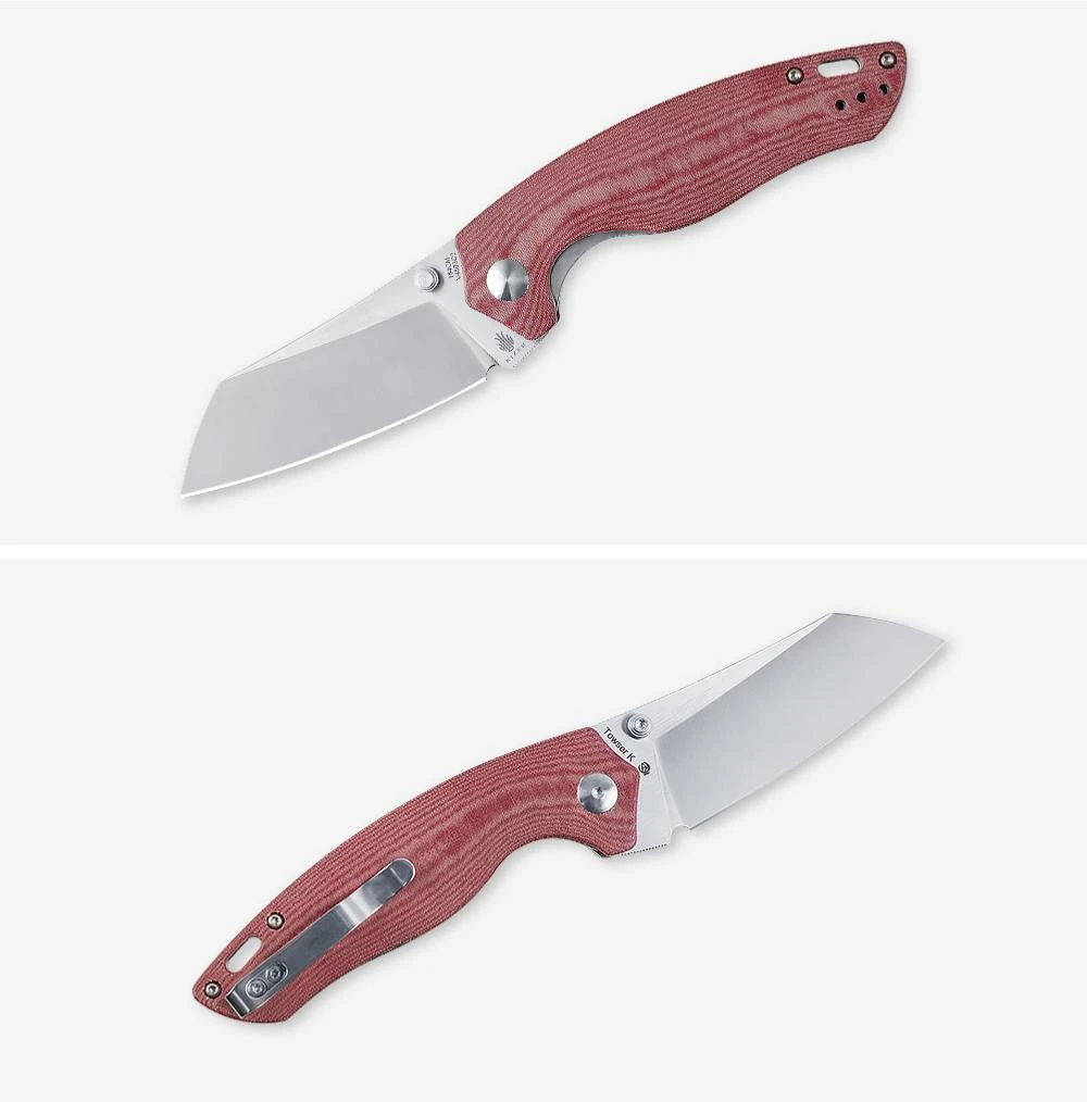 KIV4593C1 Couteau Kizer Towser Blue Lame Acier 154CM IKBS - Livraison Gratuite
