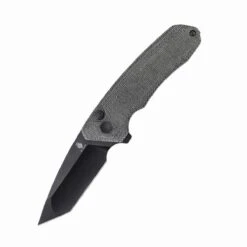 KIV4602C1 Couteau Kizer Mad Tanto Black Micarta Lame Acier 154CM Button - Livraison Gratuite