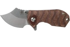 Kizer Flip Shank Ki2521A2 Brown Micarta Couteau De Poche, Alex Shunnarah Design