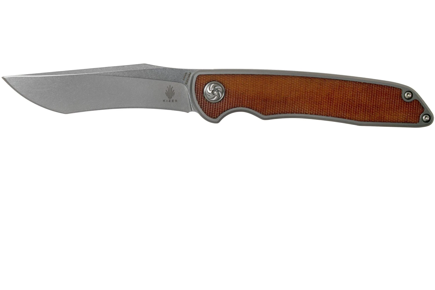 Kizer Matanzas Ki4510A4 Tanto Micarta Couteau De Poche, Nick Swan Design 3 Kizer Matanzas Ki4510A4 Tanto Micarta Couteau De Poche, Nick Swan Design