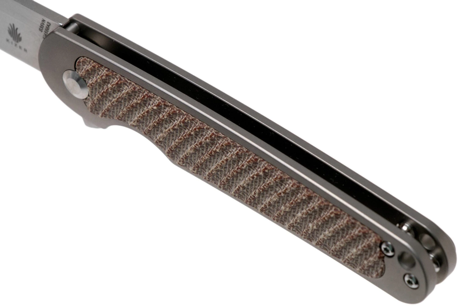 Kizer Clutch Ki4556A3 Micarta Tan Couteau De Poche, Carlos Elstner Design 9 Kizer Clutch Ki4556A3 Micarta Tan Couteau De Poche, Carlos Elstner Design – Image 7