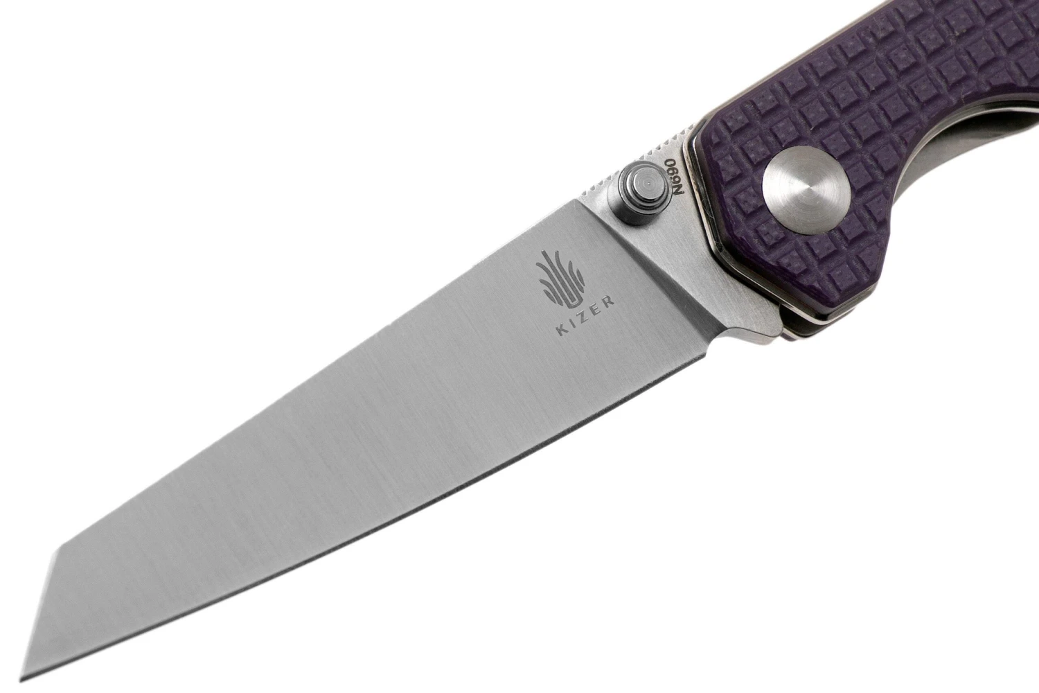 Kizer Begleiter Mini V3458RN5 N690, Purple G10, Couteau De Poche, Azo Design 5 Kizer Begleiter Mini V3458RN5 N690, Purple G10, Couteau De Poche, Azo Design – Image 3
