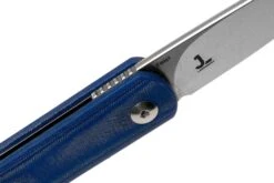 Kizer Feist V3499C1 Stonewashed 154CM, Denim Blue Micarta, Couteau De Poche, Justin Lundquist Design -Kizer KZV3499C1 06 kizer